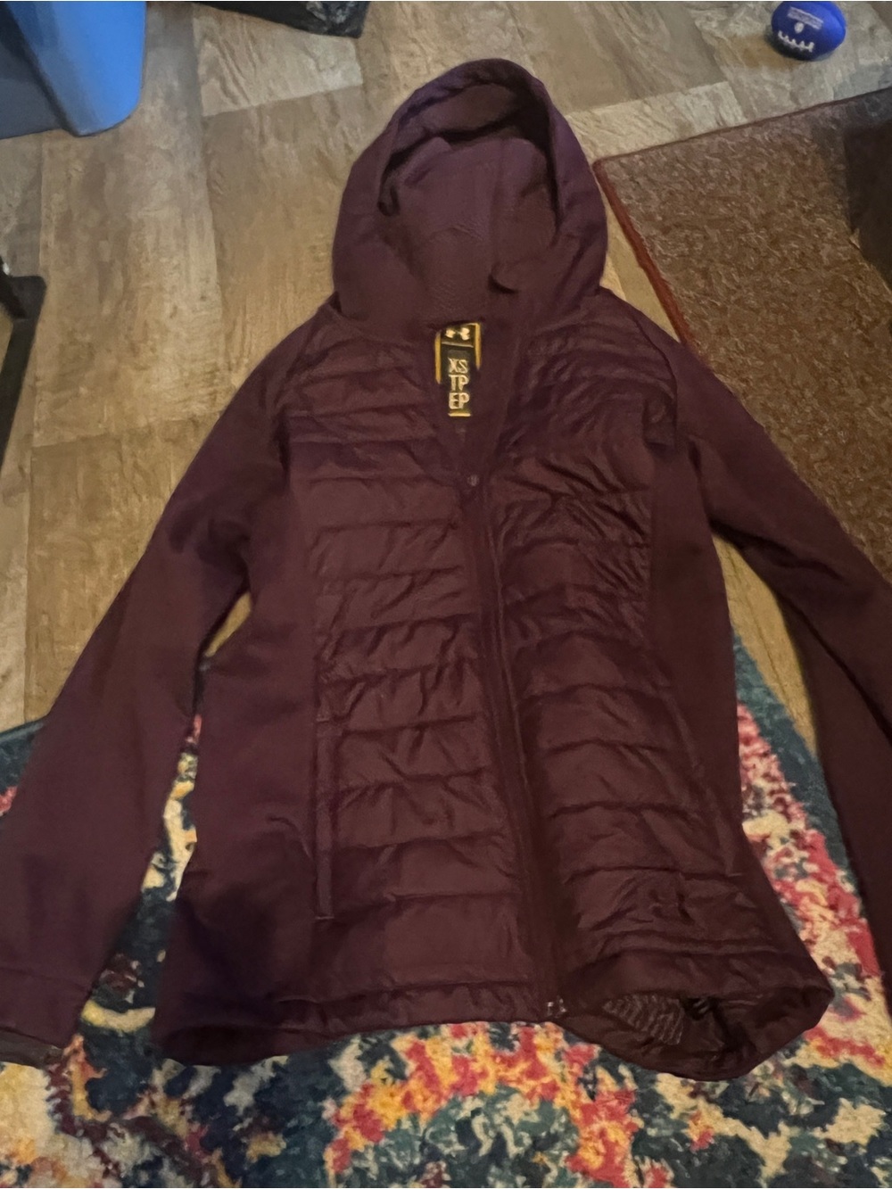 Under armour storm Women's Hooded Quilted Jacket in Deep Plum